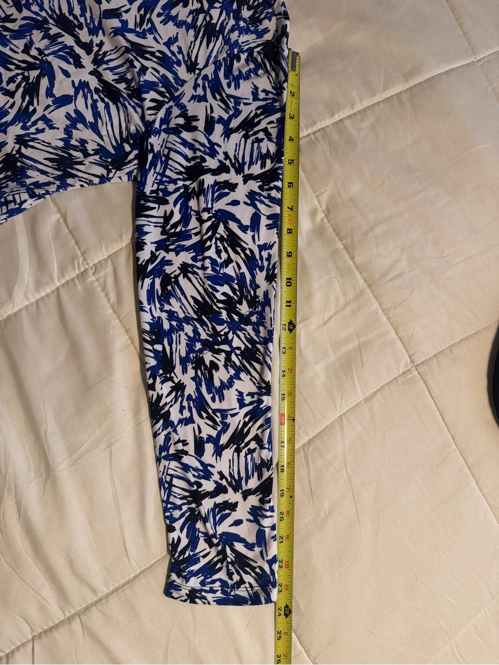 Tail Activewear Blue Black White Palmeria Print 1/4 Zip Long Sleeve Golf Top-MED - Picture 9 of 9